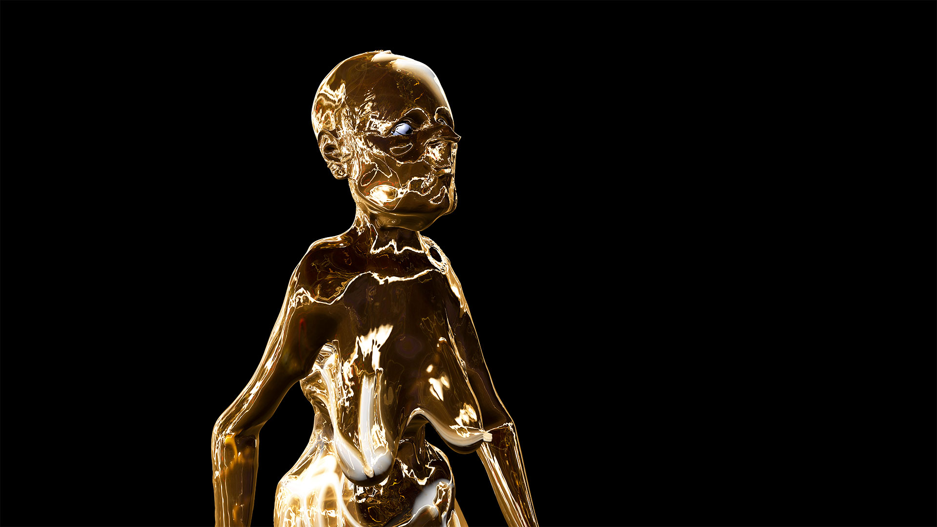 Heuchlerin aus der Bildserie Dante 2020. Digitales 3D-Rendering.