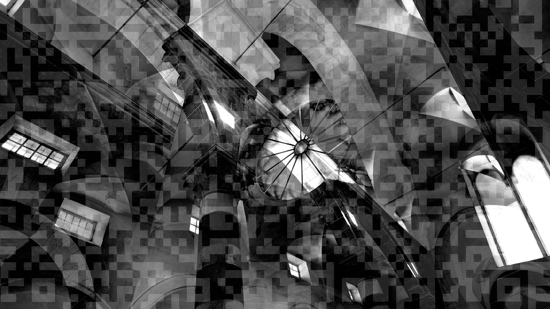 United Multiple Pictures sind Mehrfachbelichtungen ähnlich, sie werden vom Künstler im Gegensatz dazu am Computer erzeugt. In der künstlerischen Collage sind verschiendene Perspektiven von Deckengewölben einer Kirche übereinander montiert und mit Graffiti-Beschriftungen kombiniert. Die Bildstimmung ist, analog dem Bildtitel, finster. Alle Bilder der Serie sind schwarz-weiß gestaltet.
